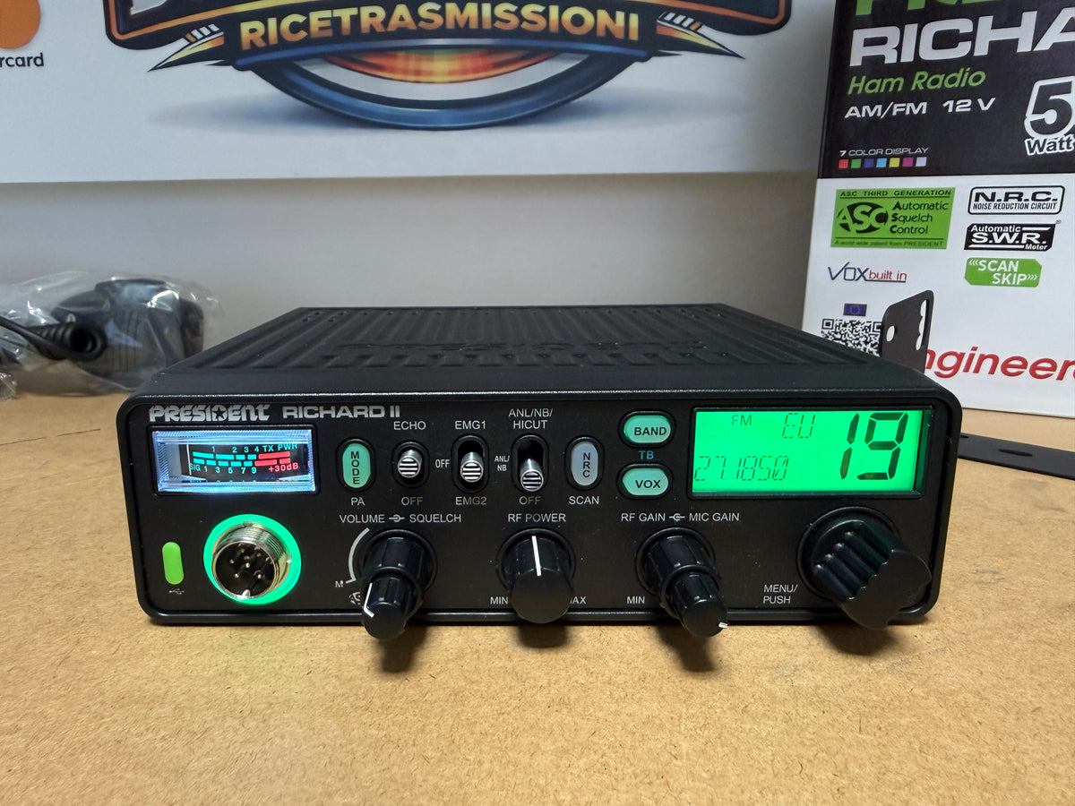 PRESIDENT RICHARD 2 50W PEP AM/FM + ECHO + BEEP + USB NUOVO