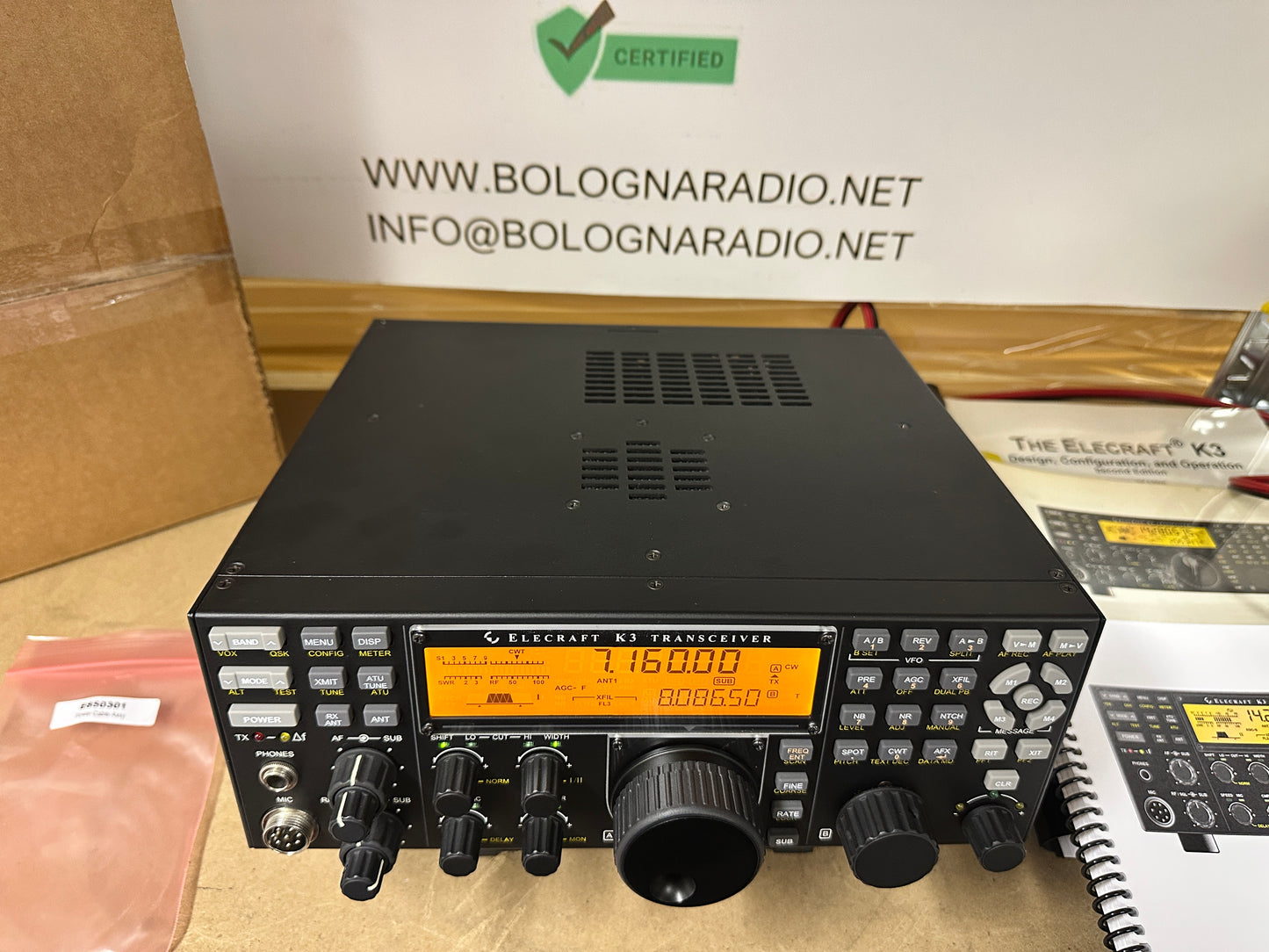 00 Elecraft K3/100 watt + 2 rx + P3 + Optional pari al nuovo