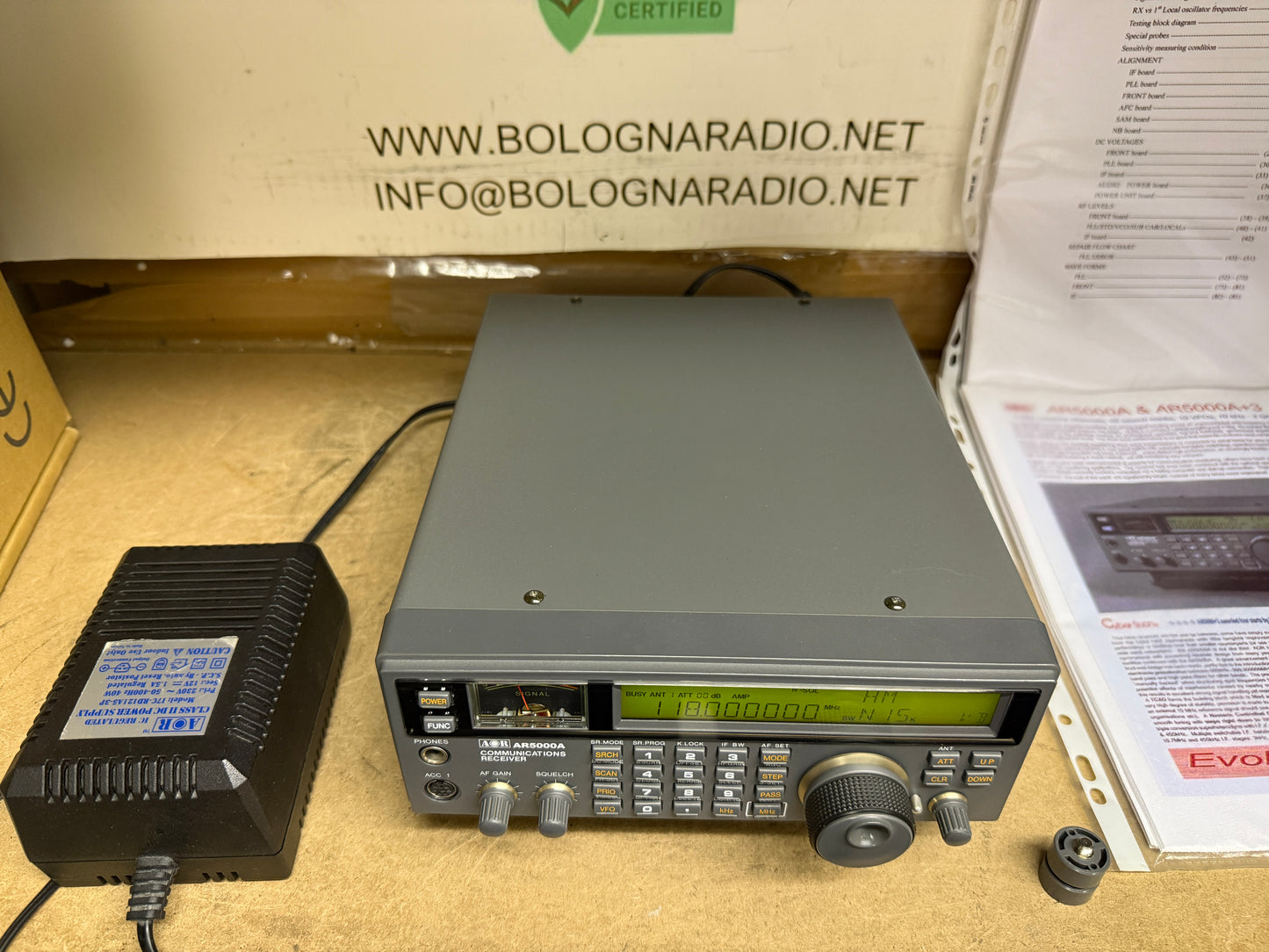 A-1 Aor AR 5000A pari al nuovo 0,01-3000 MHz AM / FM / WFM / SSB / CW