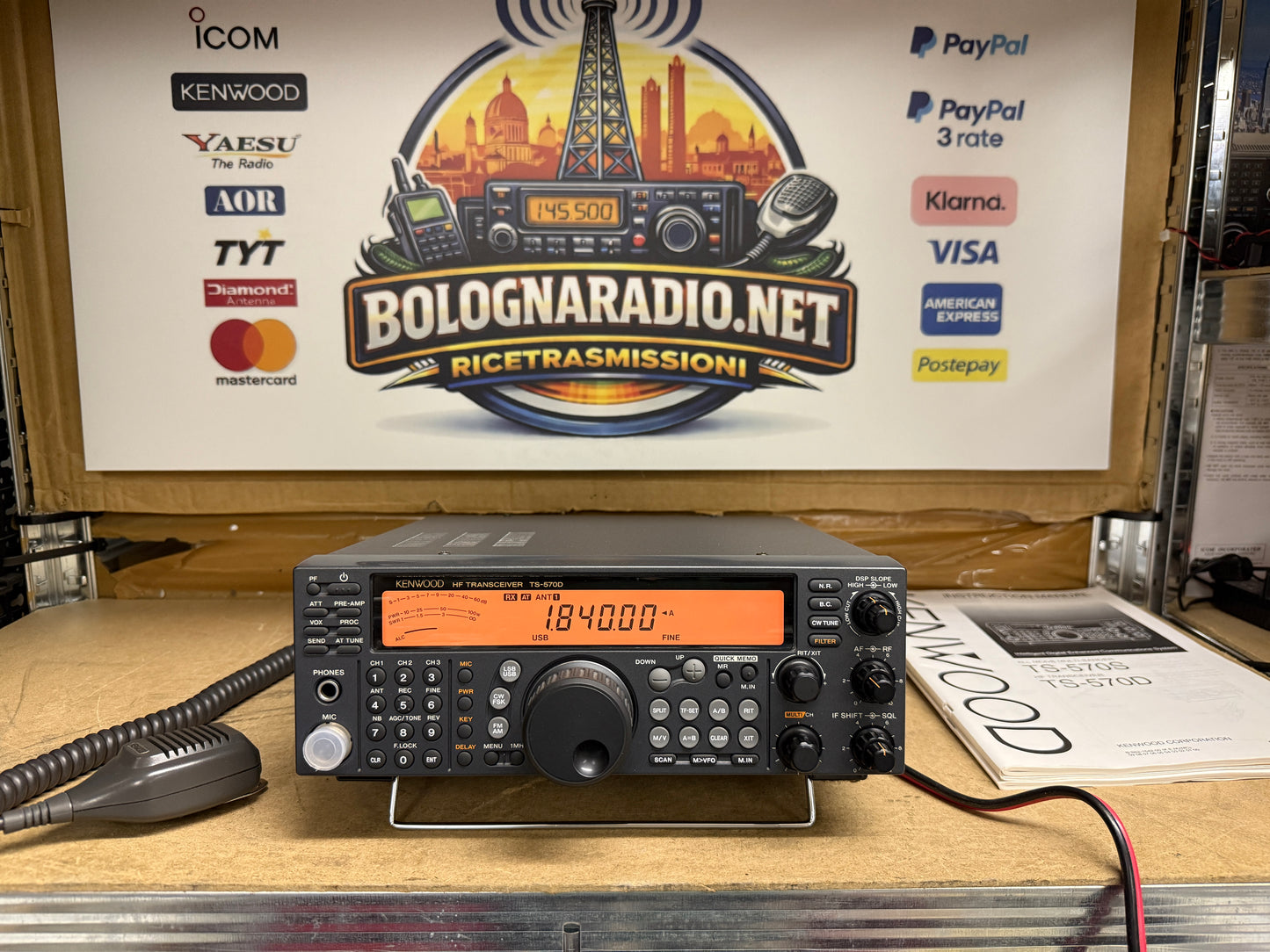 Kenwood TS 570D pari al nuovo + imballo + filtro CW