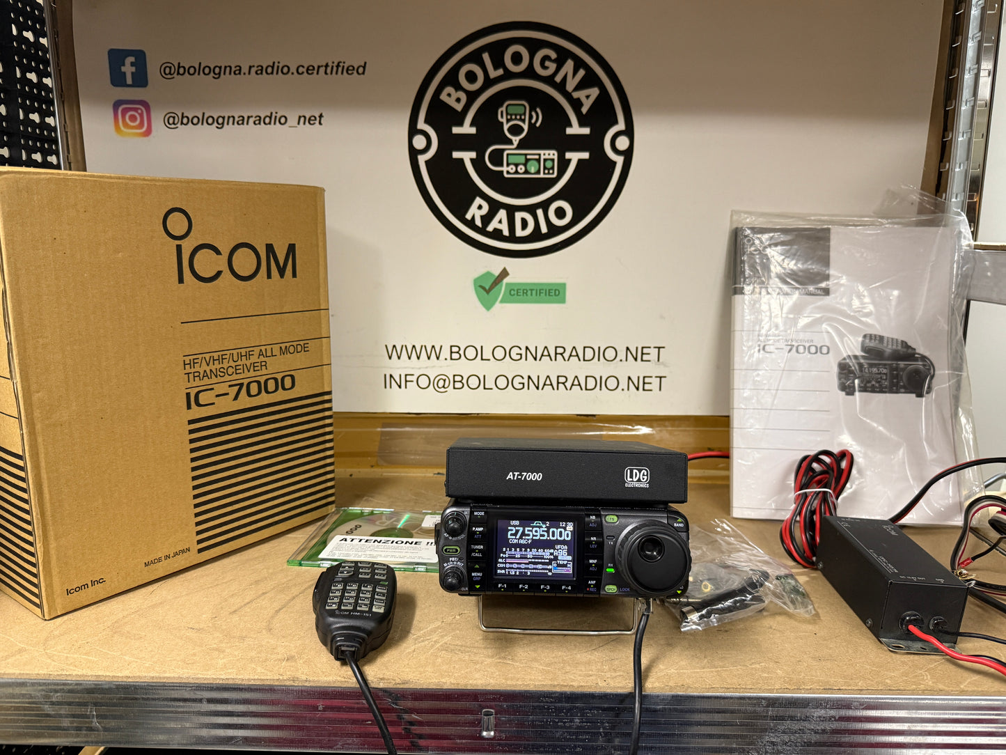 Icom ic 7000 + LDG 7000 + imballo pari al nuovo