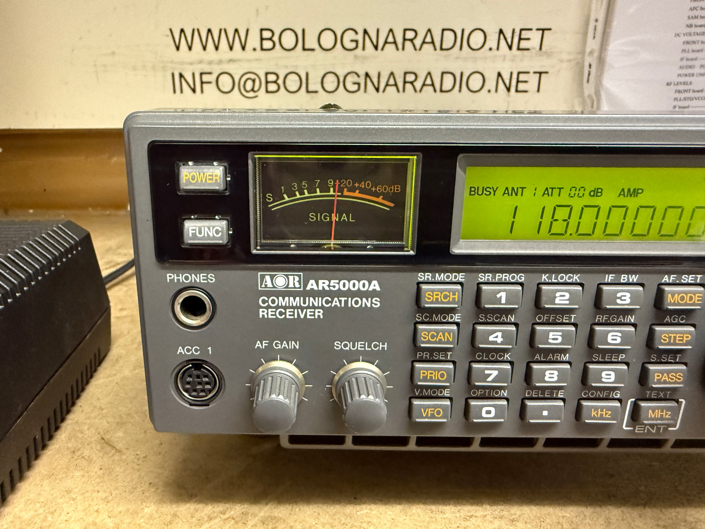 A-1 Aor AR 5000A pari al nuovo 0,01-3000 MHz AM / FM / WFM / SSB / CW