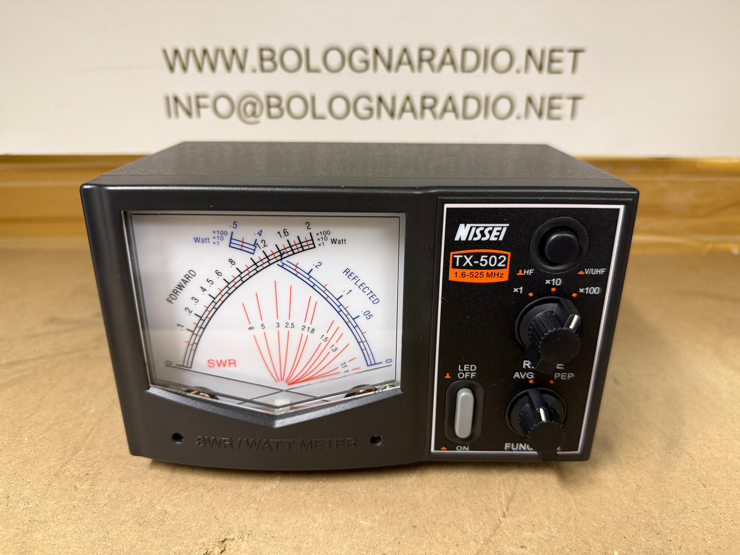 Nissei TX-502 Ros/Wattmetro 1,6 - 525 MHz ad aghi incrociati pari al nuovo
