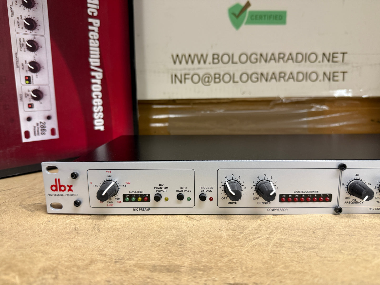 DBX 286S CHANNEL STRIP CON PREAMP MICROFONICO / STRUMENTO 1 CANALE
