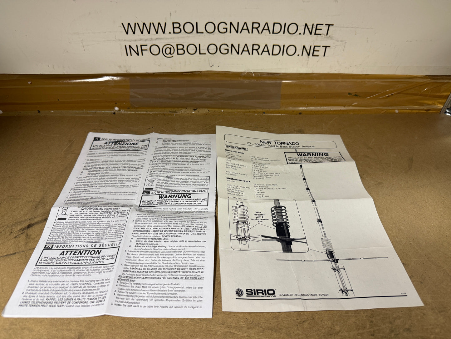 Antenna Sirio New Tornado nuova 27 - 30 Mhz