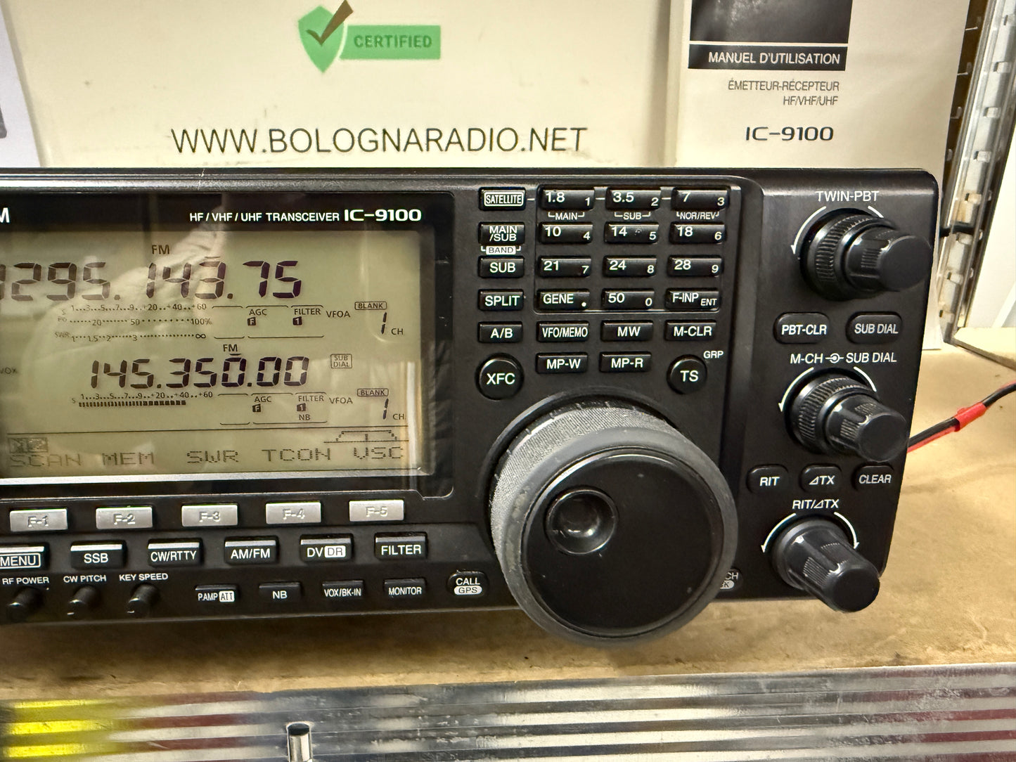 Icom IC 9100 + 1200 Mhz + Dstar Full Set Garanzia 12 Mesi