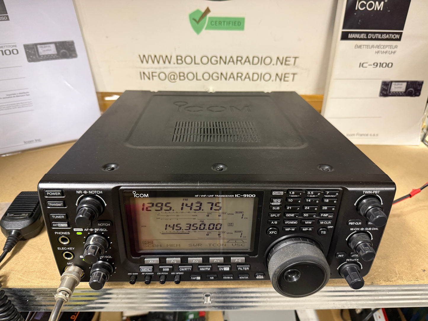 Icom IC 9100 + 1200 Mhz + Dstar Full Set Garanzia 12 Mesi