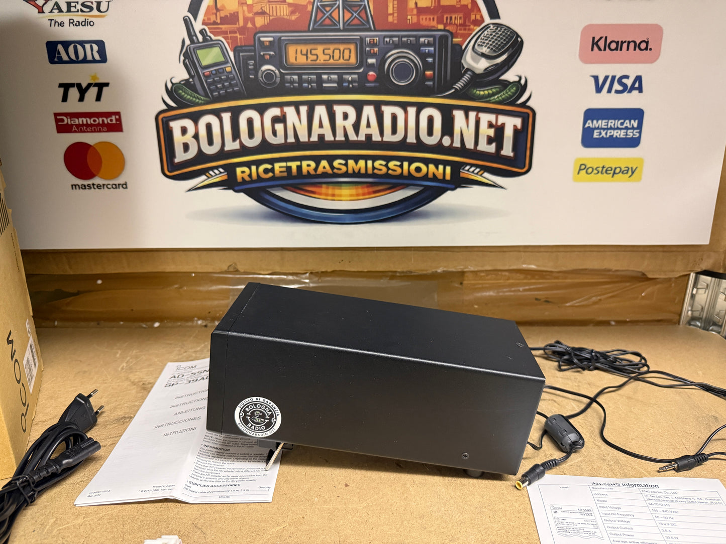 Icom SP-39AD Altoparlante esterno nero cablato rettangolare ingresso AUX