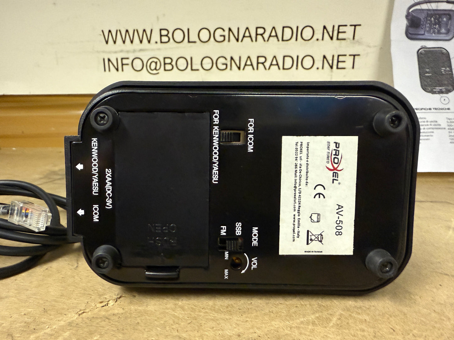 Proxel AV 508 mike pre amplificato per Icom Yaesu Kenwood