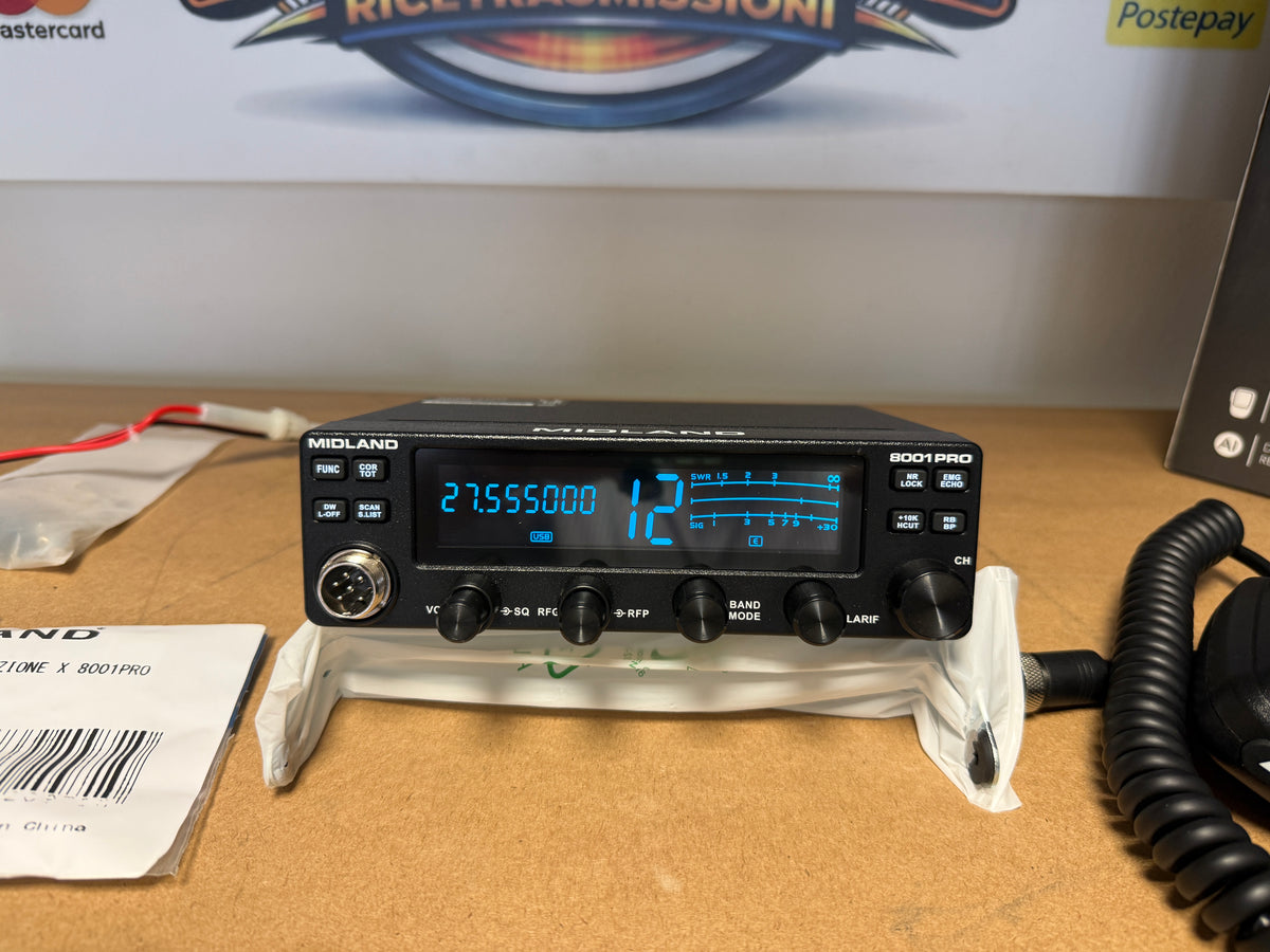 Midland 8001 Pro pari al nuovo full set + cavo pc Garanzia 12 Mesi