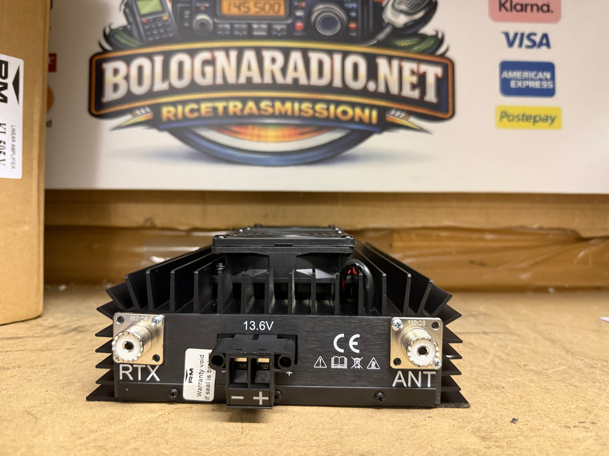 RM KL-505V BLACK AMPLIFICATORE
LINEARE HF LARGA BANDA 300W - 12V CON VENTOLE