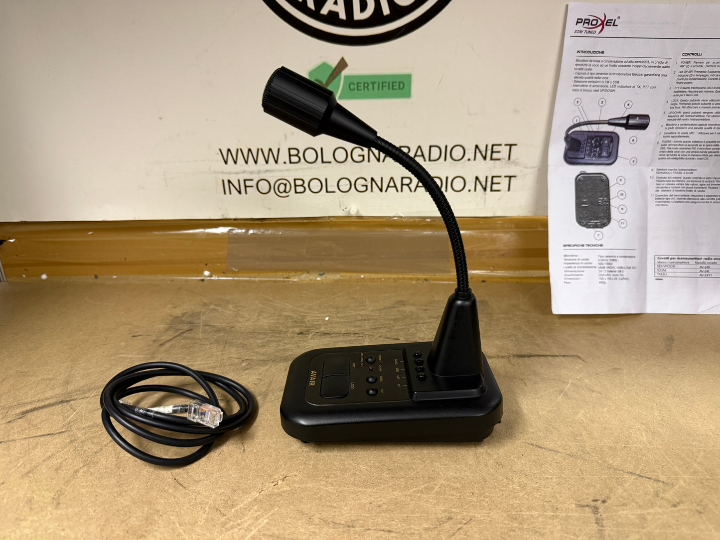 Proxel AV 508 mike pre amplificato per Icom Yaesu Kenwood