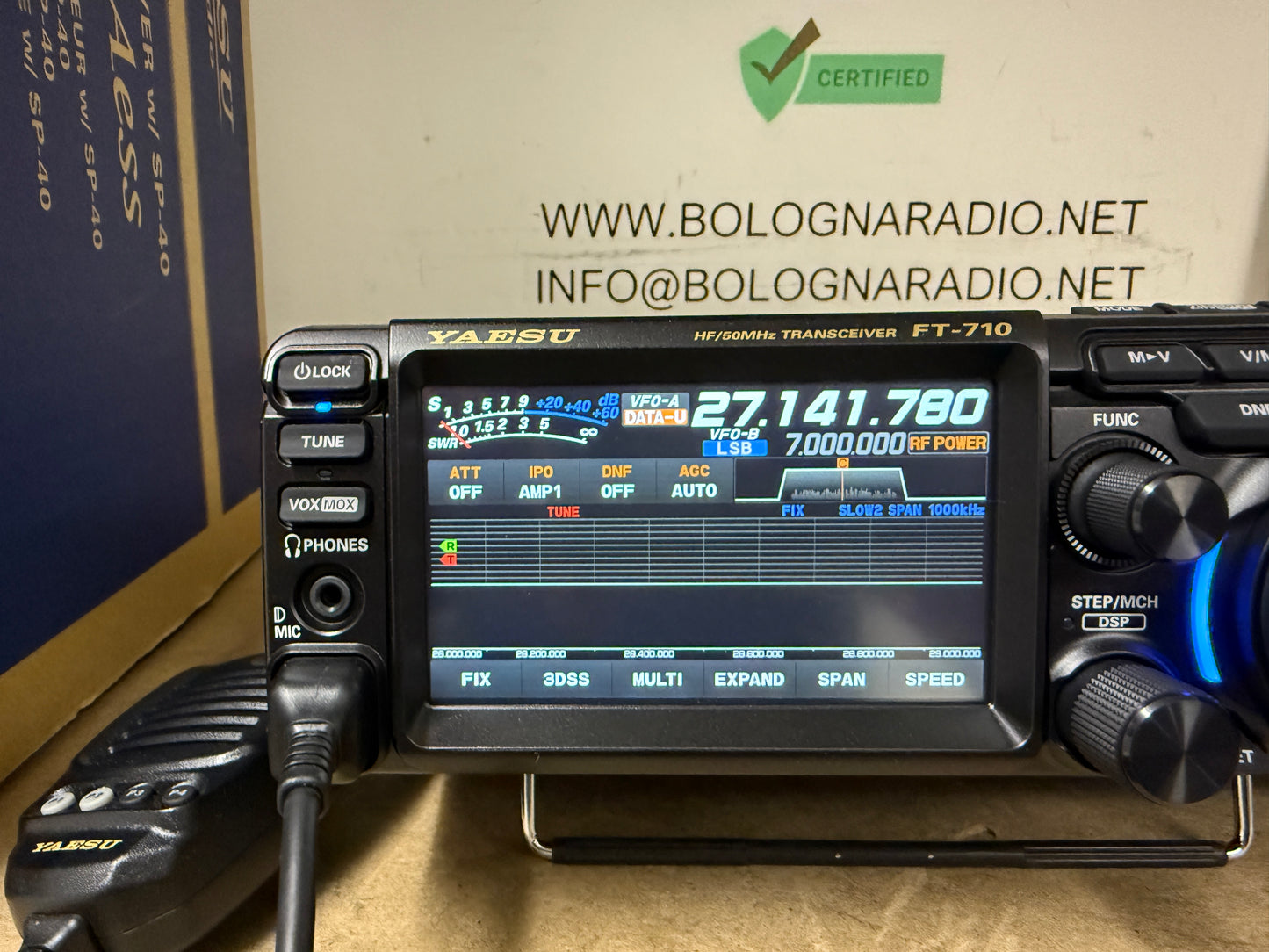 Yaesu FT-710 Aess pari al nuovo + sp40 Garanzia Ufficiale
