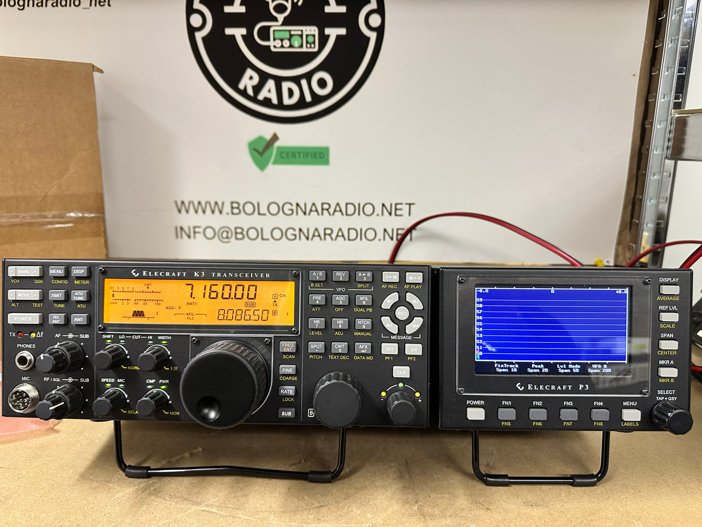 00 Elecraft K3/100 watt + 2 rx + P3 + Optional pari al nuovo