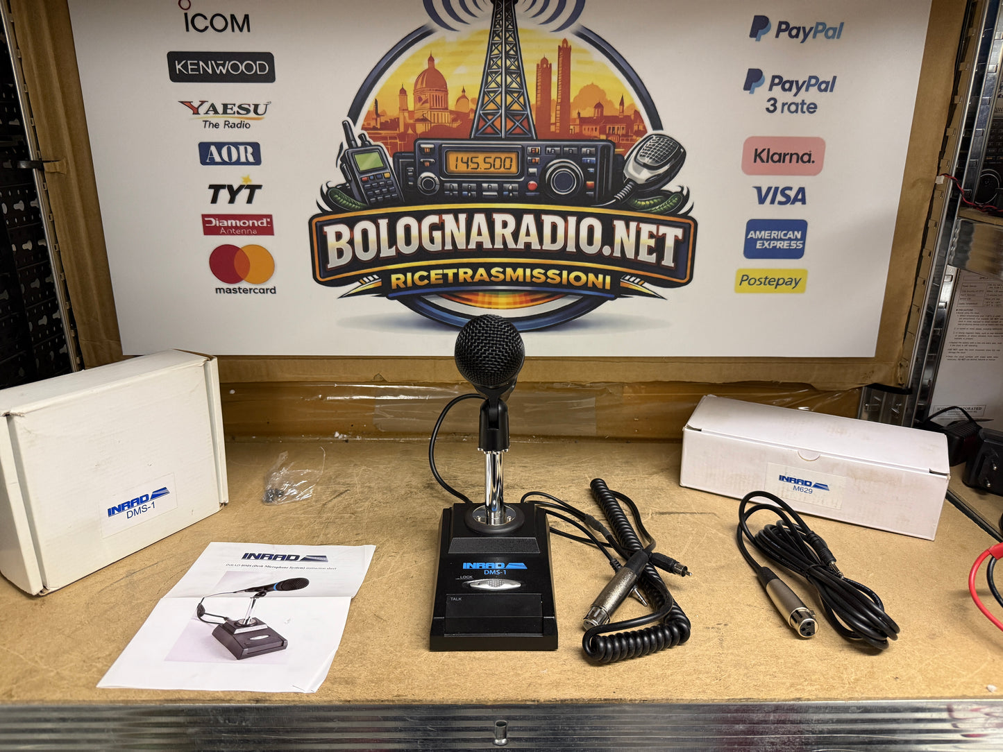 Mike inrad dms-1 + inrad 629 cablato flexiradio