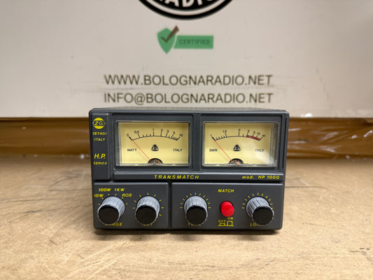 ZETAGI HP-1000 Rosmetro Wattmetro Accordatore di Antenna 26-30 MHz