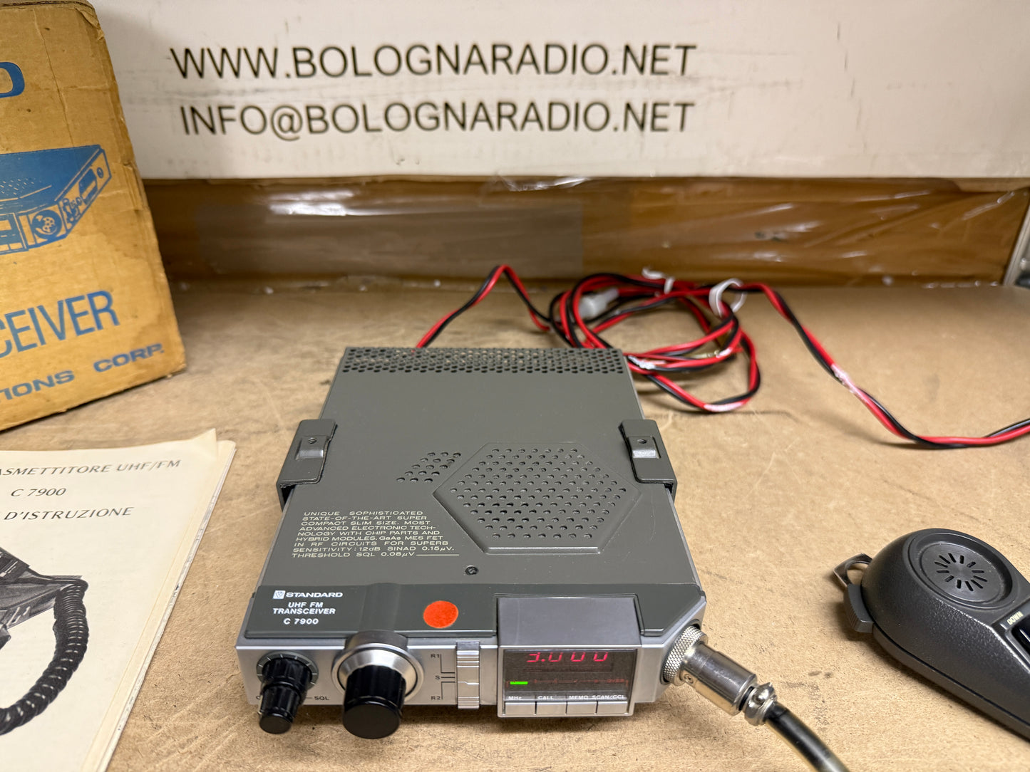 STANDARD C-7900 RADIO VEICOLARE UHF 430 Mhz full set