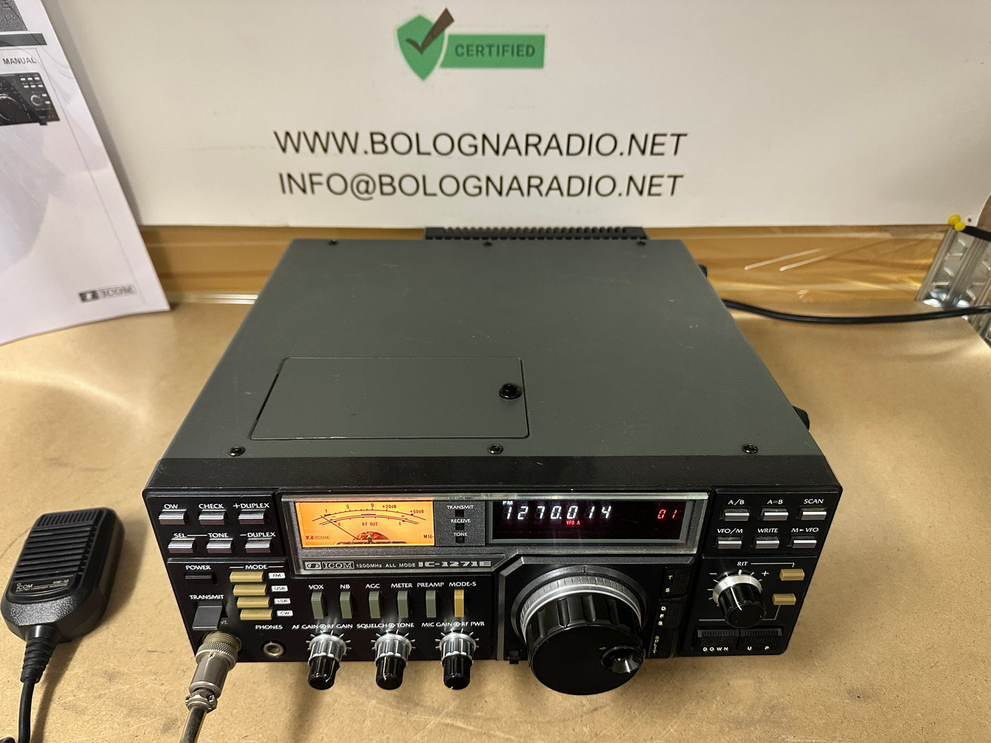 03 Icom ic 1271 + PS15 ricetrasmettitore 1200 MHz