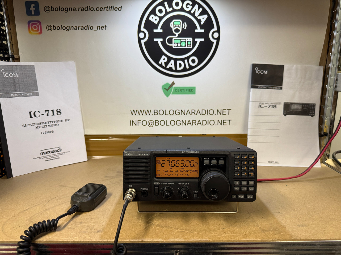 icom IC-718 con DSP espanso in TX 11 metri