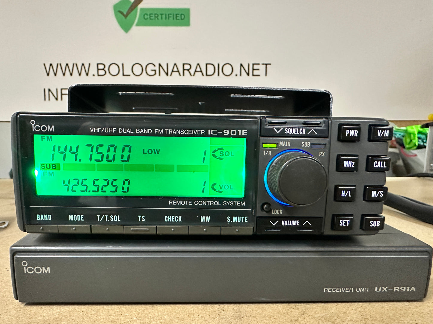 icom ic 901e + toni squelch + modulo ux-r91a rx 520 KHz - 950 MHz