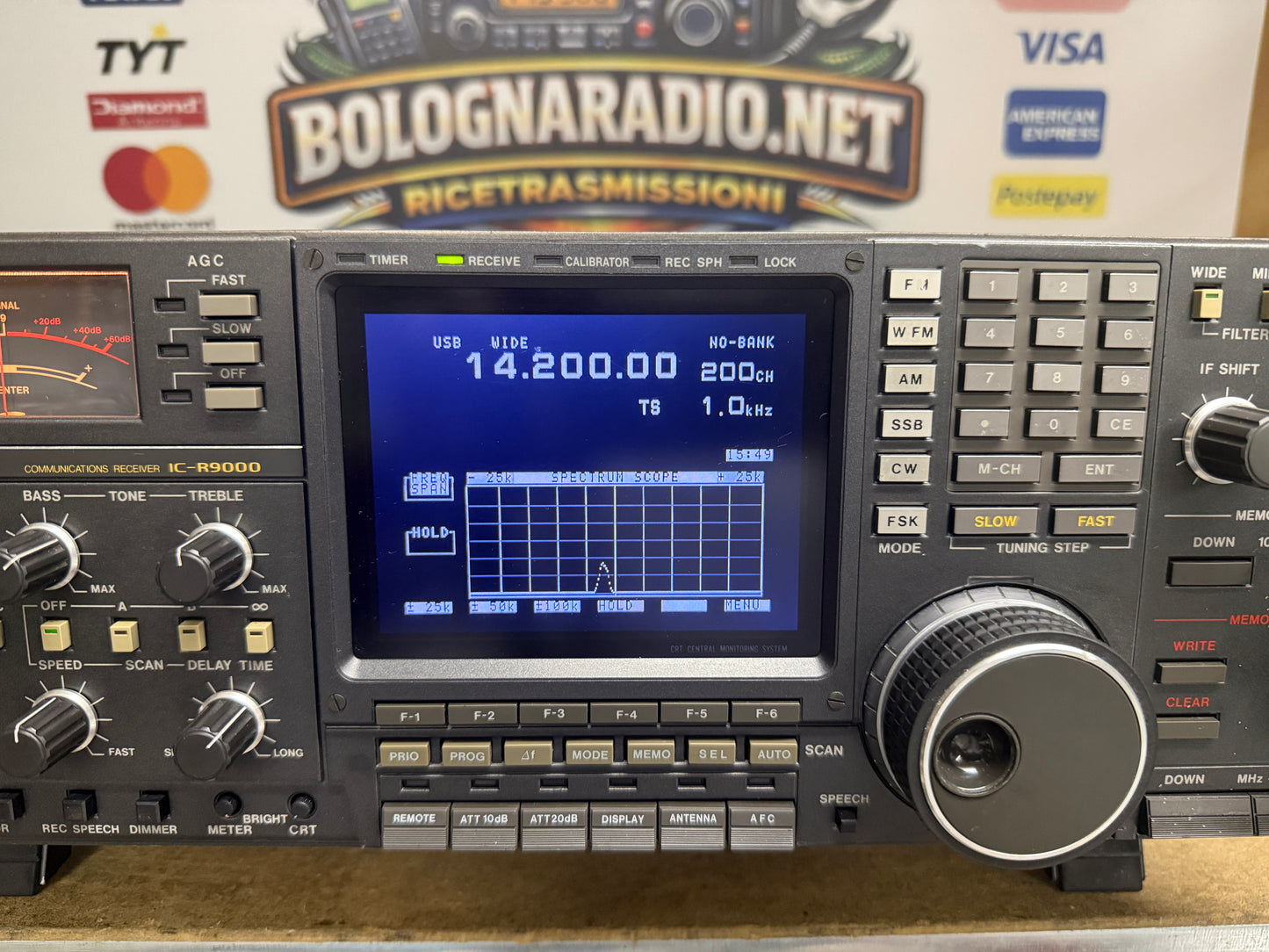 Icom IC-R 9000 LCD perfetto Garanzia 12 Mesi