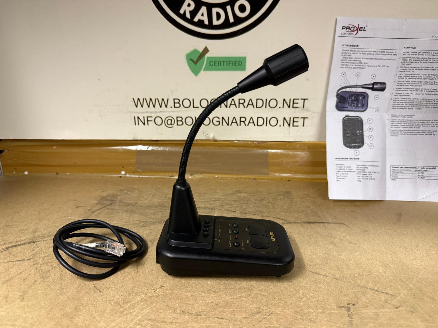 Proxel AV 508 mike pre amplificato per Icom Yaesu Kenwood
