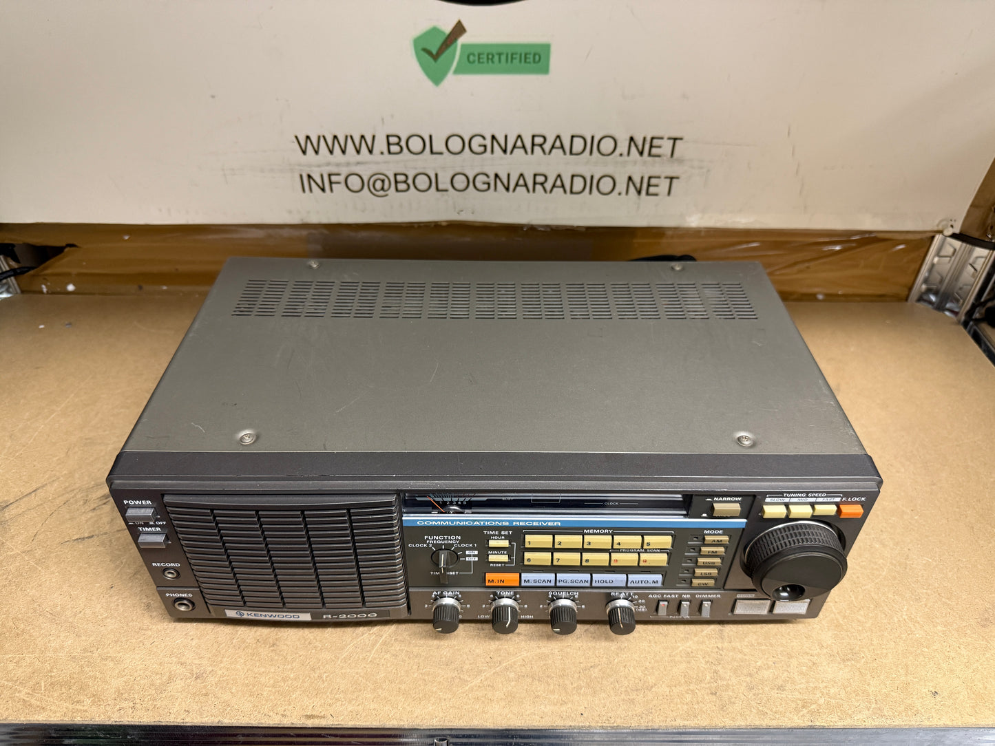A-1 Kenwood R 2000 + modulo VHF + imballi originali revisionata  perfetta Garanzia 12 mesi