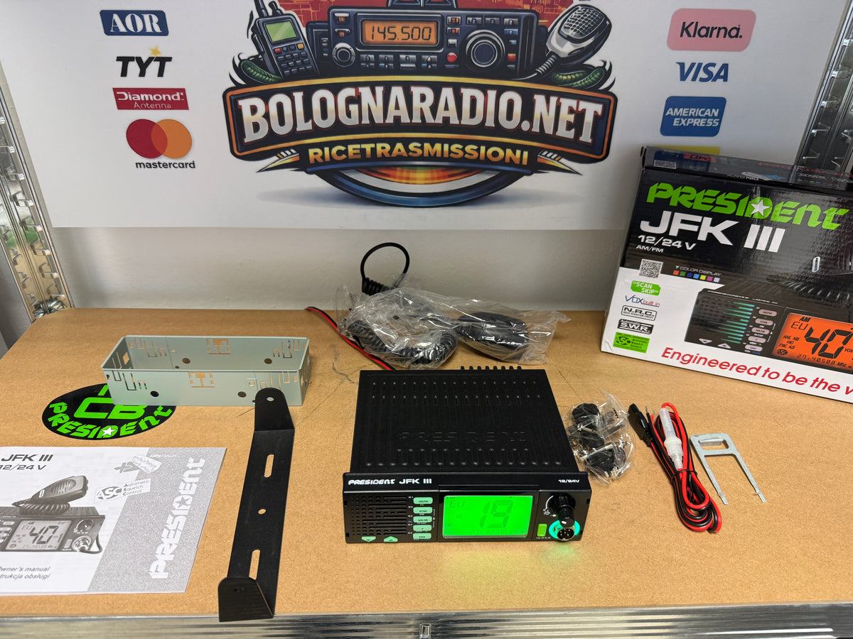 president jfk 3 cb radio 12/24 volt NUOVO