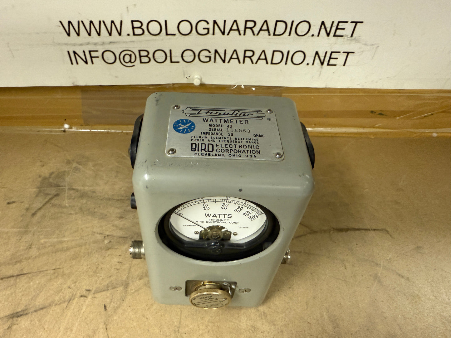 Bird 43 + 3 tappi HF 100 / 250 / 1000 Watt