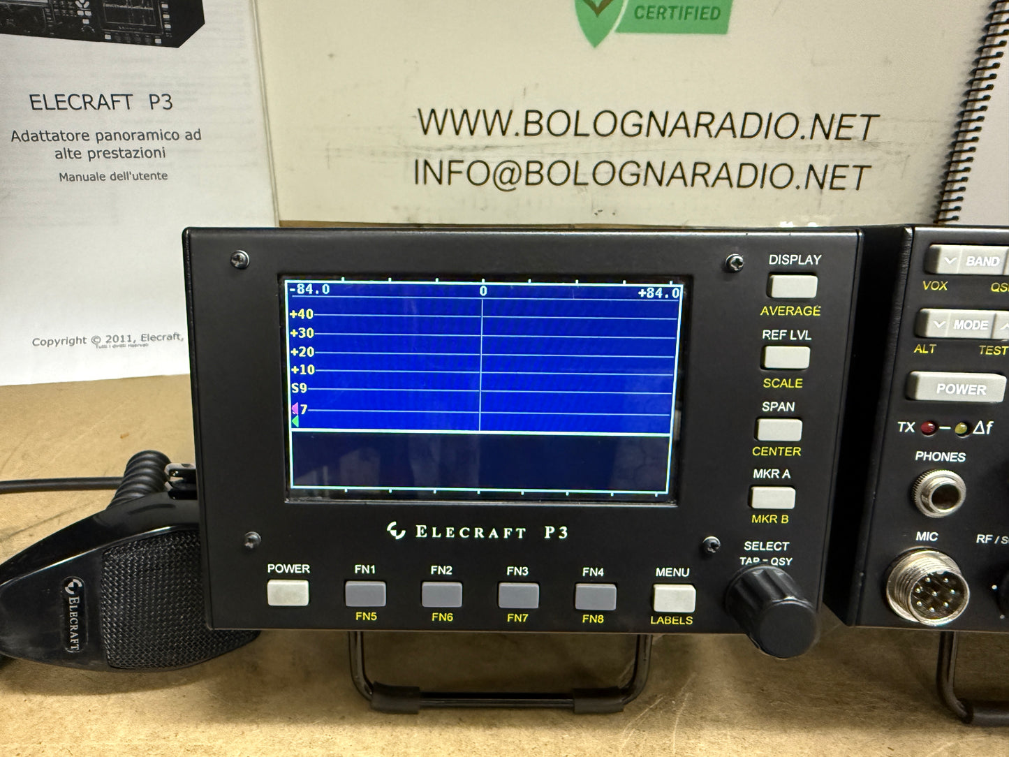 A1 Elecraft K3/100 watt ATU + 2 rx + P3 + 4 filtri pari al nuovo Garanzia 12 Mesi