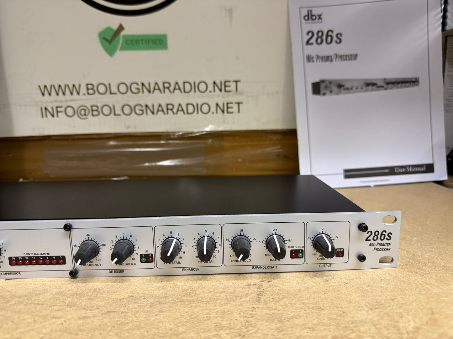 DBX 286S CHANNEL STRIP CON PREAMP MICROFONICO / STRUMENTO 1 CANALE