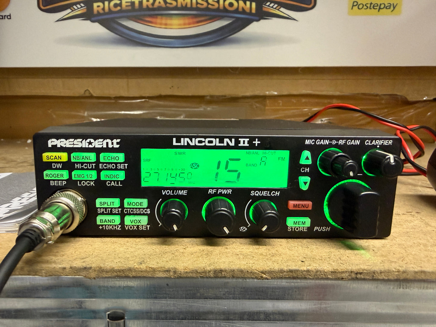 PRESIDENT LINCOLN II PLUS Ricetrasmettitore HF/CB AM/FM SSB
