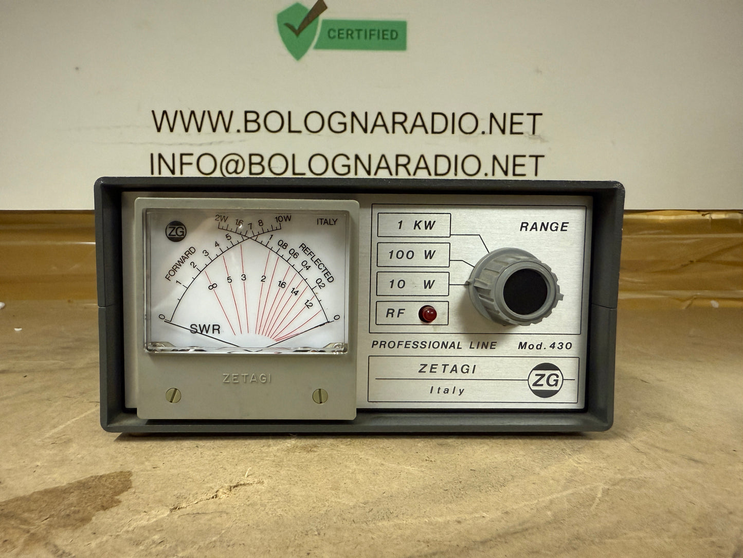 Zetagi 430 Rosmetro Wattmetro VHF/UHF 1 KWatt