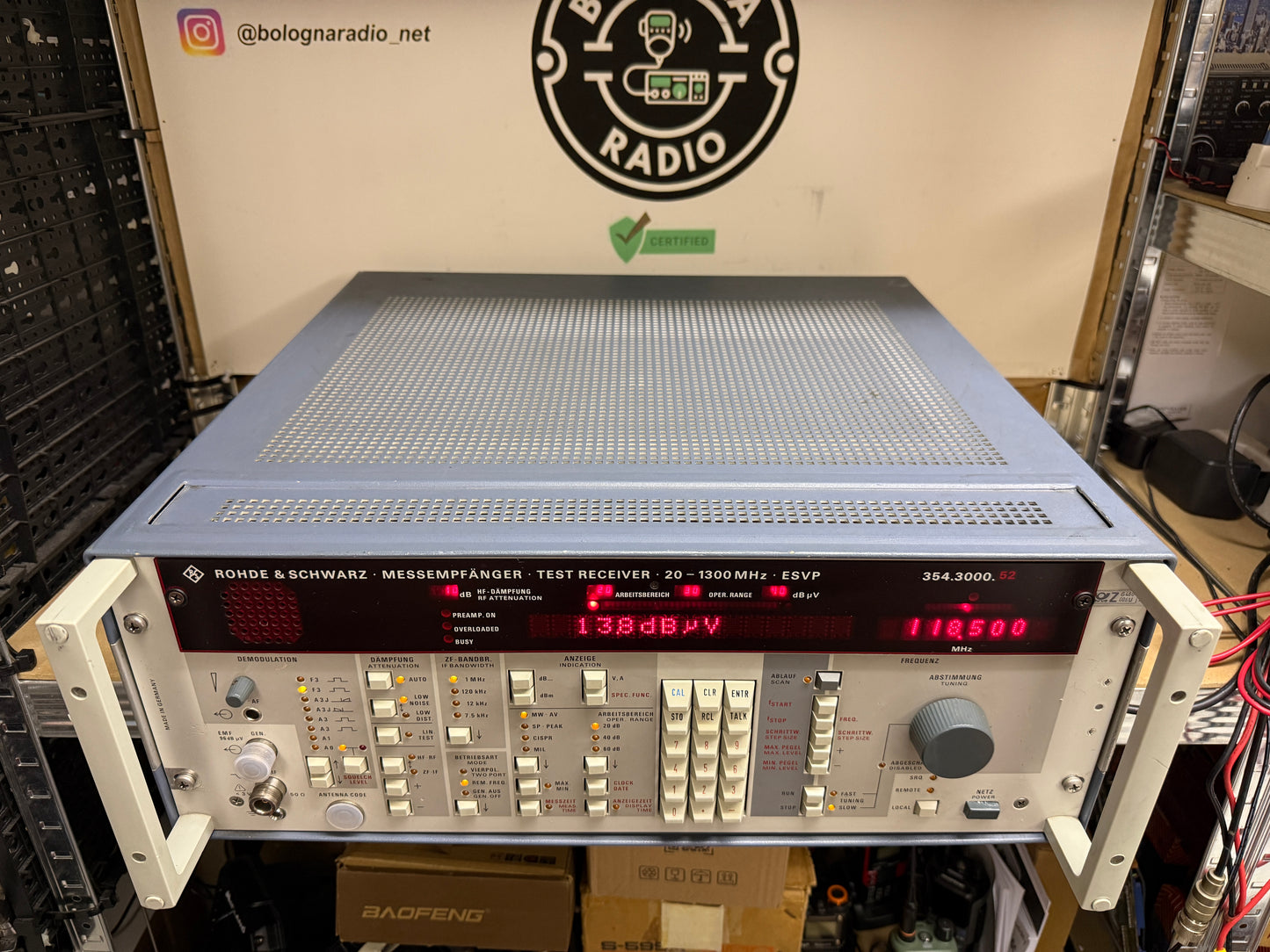 A-1 Ricevitore di misura Rhode & Schwarz ESVP 20 MHz 1300 Mhz