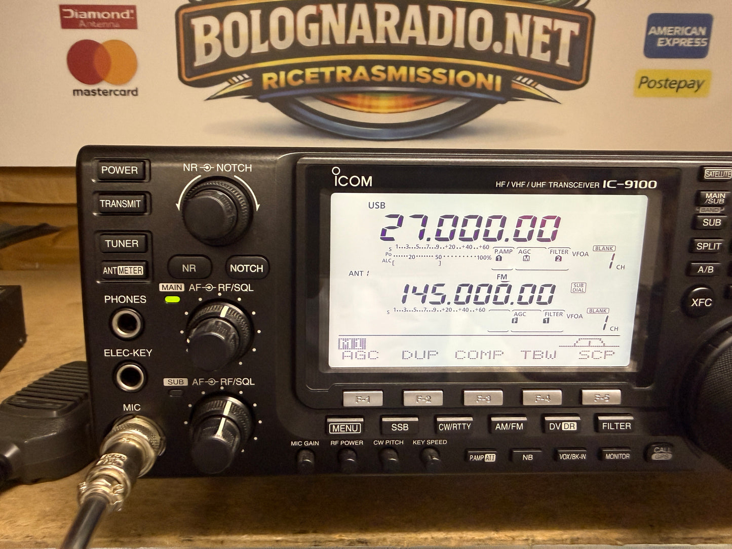 A-1 Icom IC 9100 + Dstar pari al nuovo full set Garanzia 12 Mesi