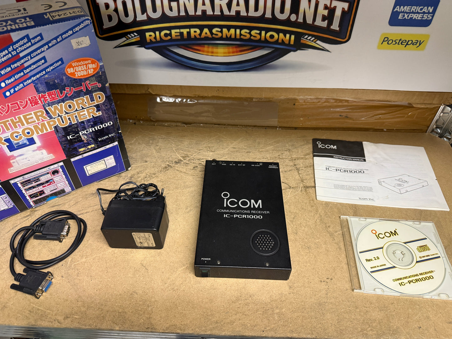 Icom PCR 1000 full set Garanzia 12 Mesi
