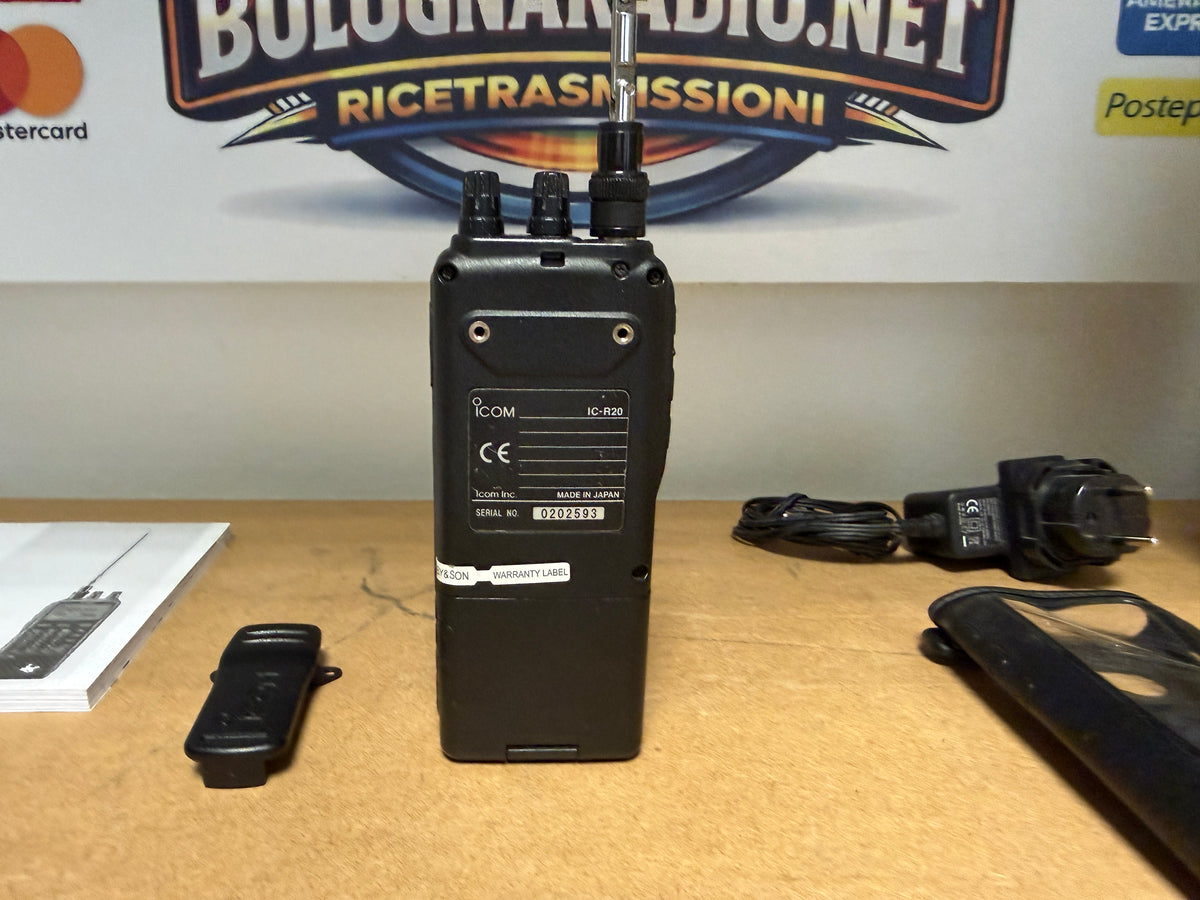 Icom ic r 20 + BC156 + custodia Full set Garanzia 12 Mesi