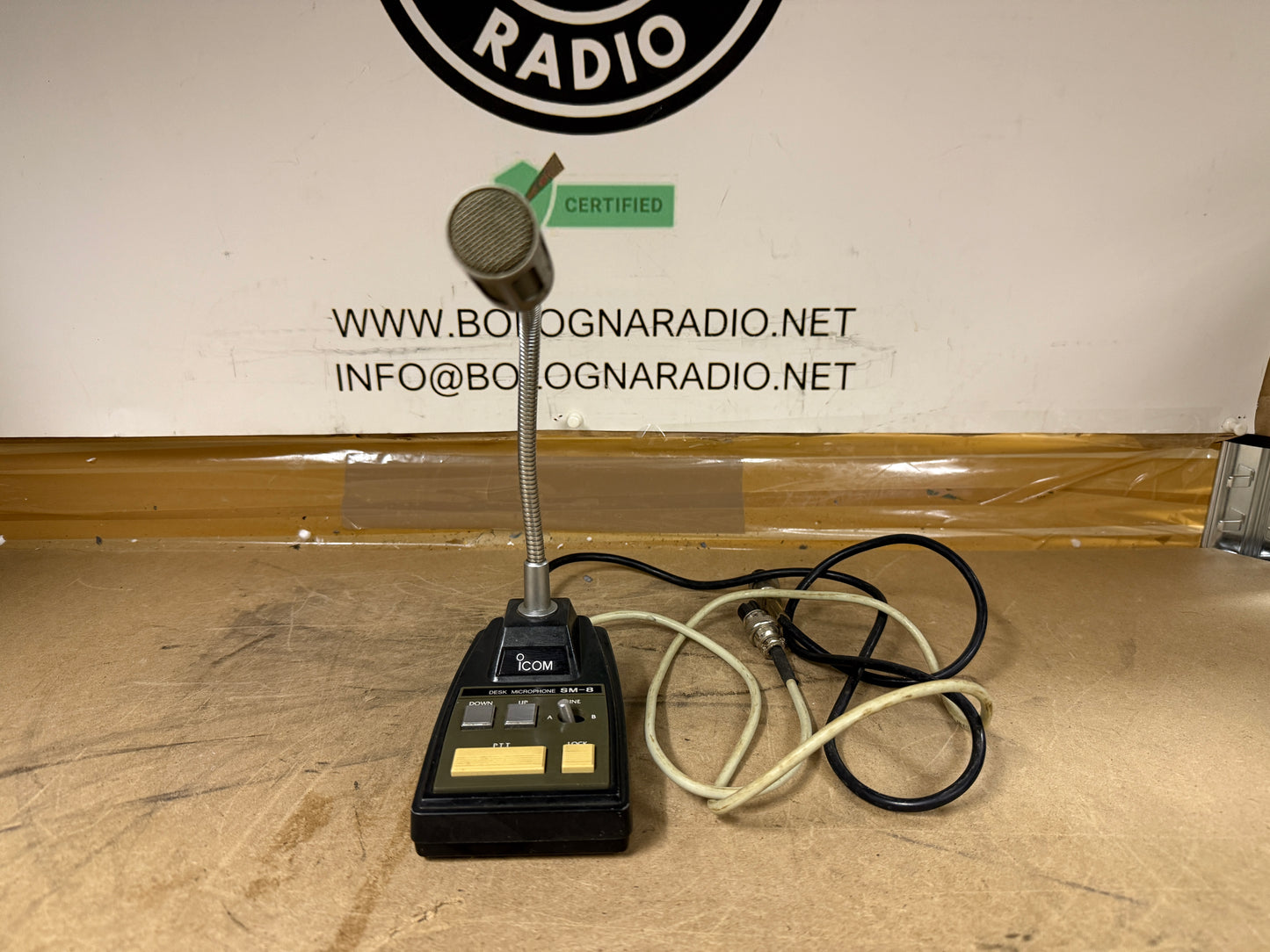ICOM SM-8 Microfono da Tavolo Cablato Con 2 Cavi 8 Poli