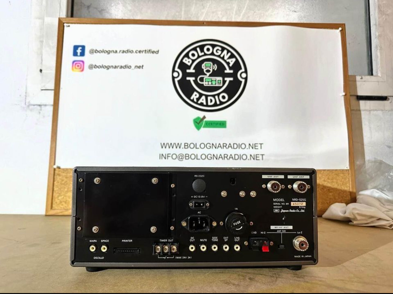 Ricevitore scanner JRC 525G Con modulo VHF - UHF - banda aerea