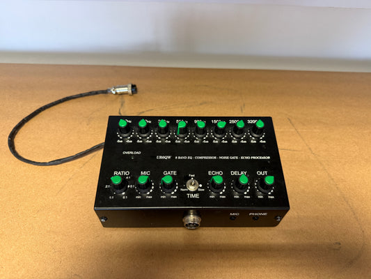 equalizzatore audio a 8 bande con compressore, noise gate e processore di eco
