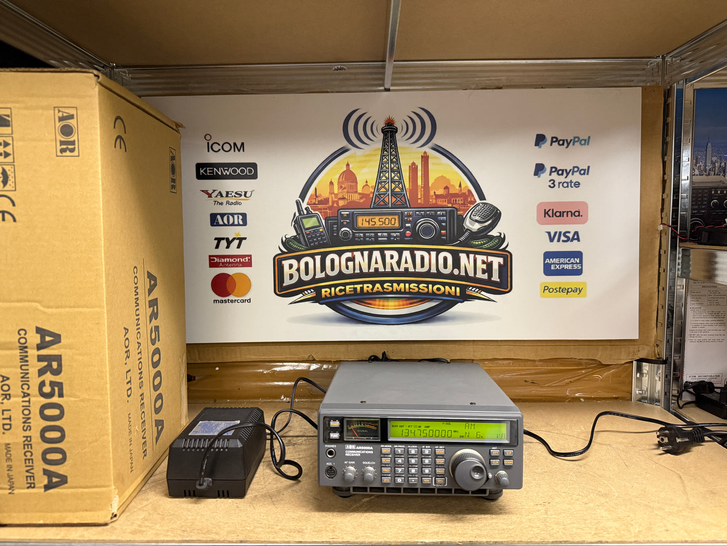 Ricevitore Aor AR 5000A pari al nuovo 0,01-3000 MHz AM / FM / WFM / SSB / CW