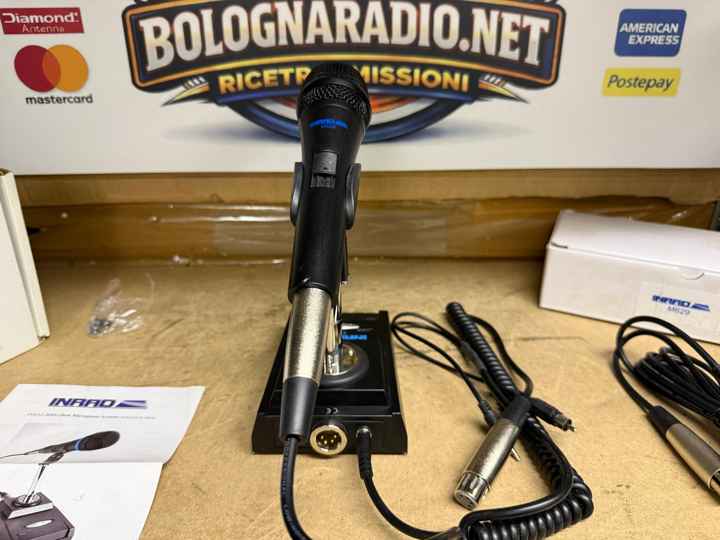 Mike inrad dms-1 + inrad 629 cablato flexiradio