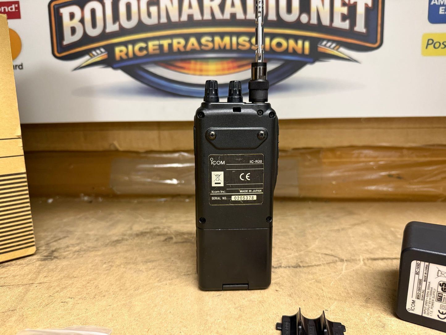 Icom IC R20 pari al nuovo full set Garanzia 12 Mesi