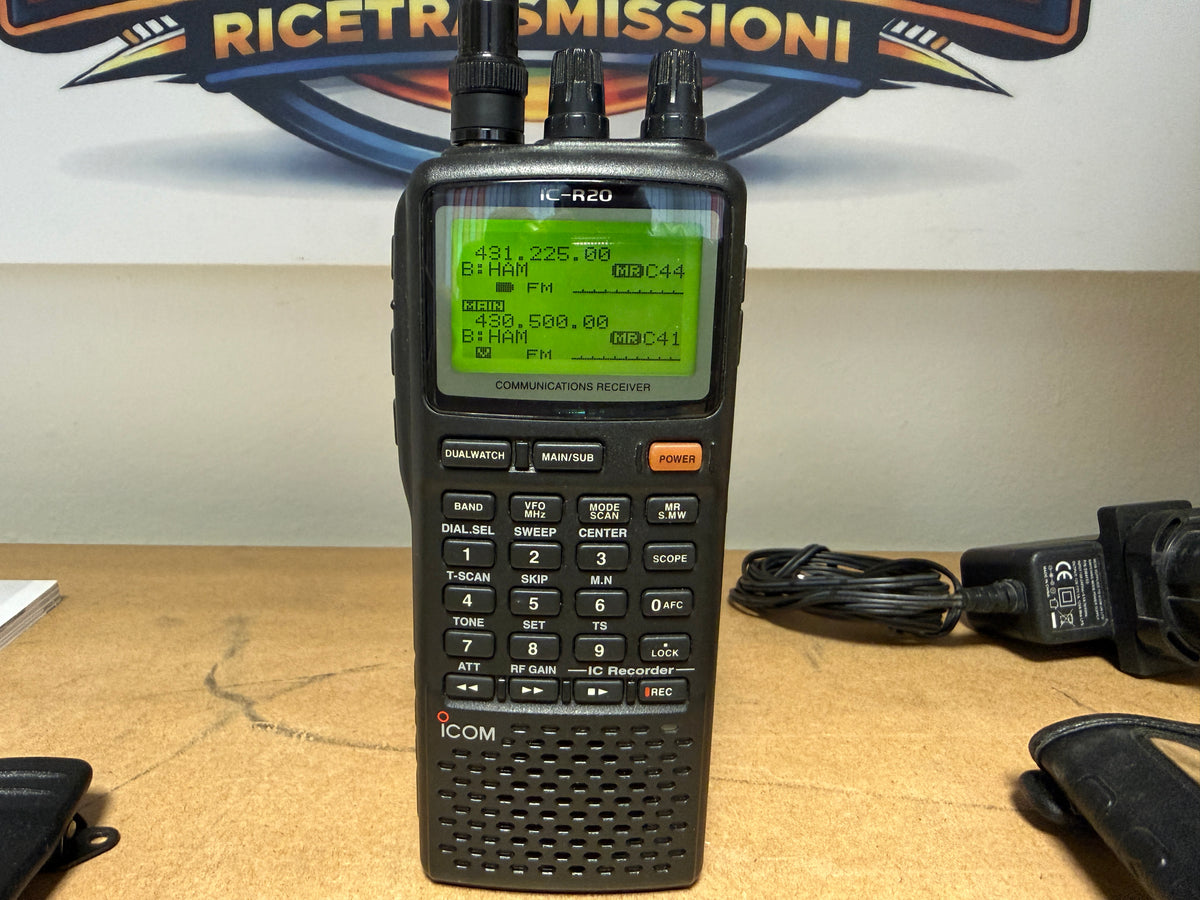 Icom ic r 20 + BC156 + custodia Full set Garanzia 12 Mesi