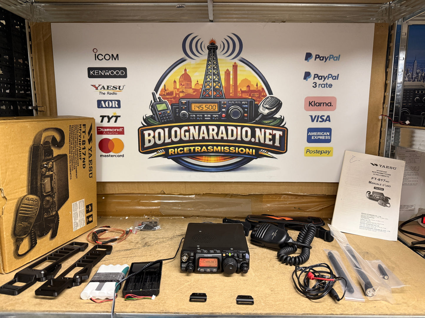 Yaesu FT 817ND pari al nuovo full set Garanzia 12 Mesi