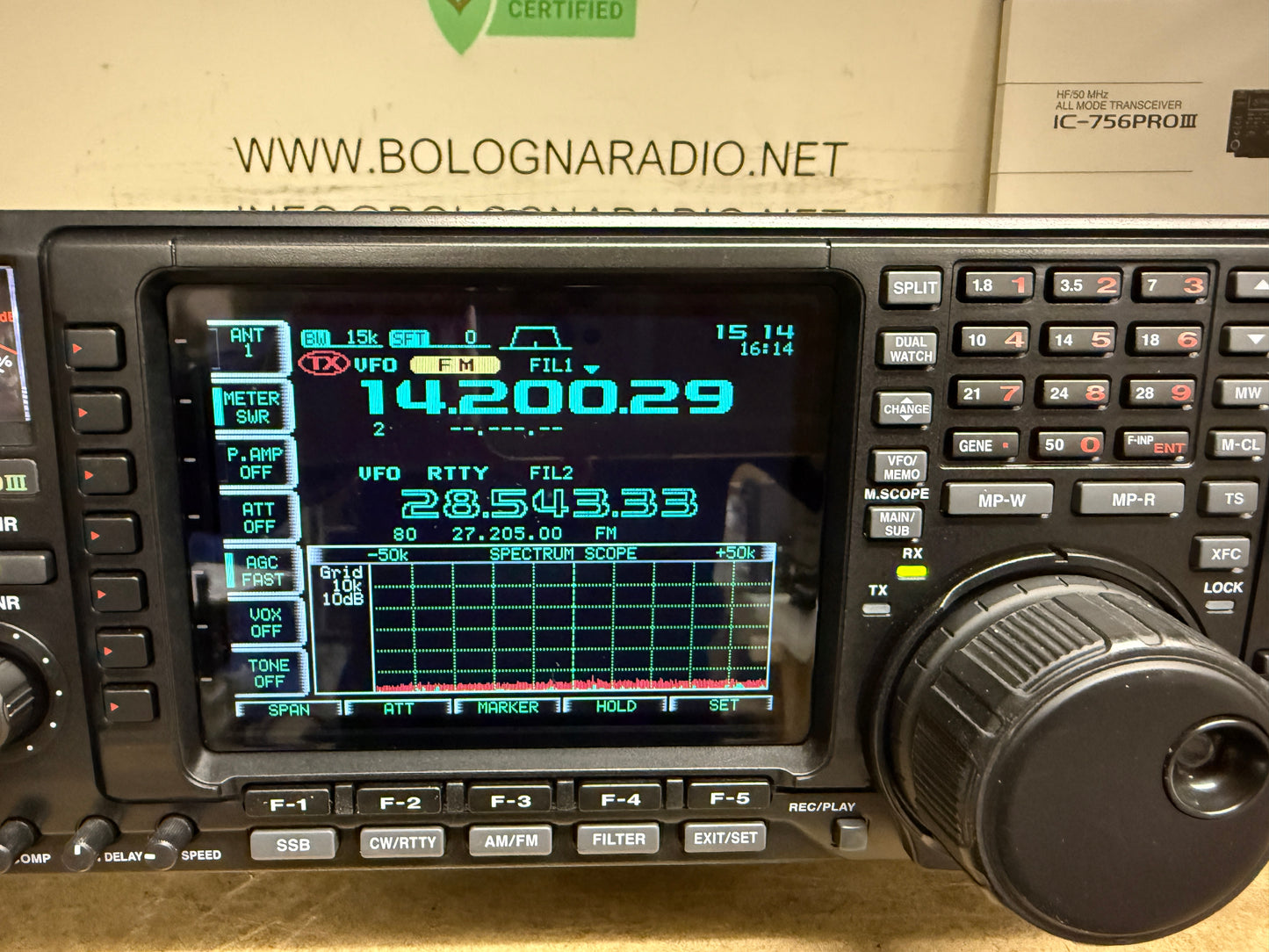 A-1 Icom IC 756 pro3 pari al nuovo Mosfet full set espansa Garanzia 12 Mesi